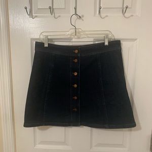 Madewell denim button up skirt